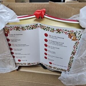 Mr Christmas Holiday Lights and Sounds Tree Ornament Song Book Electric Box